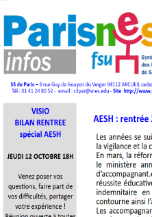 Pages spéciales AESH du PSI 453